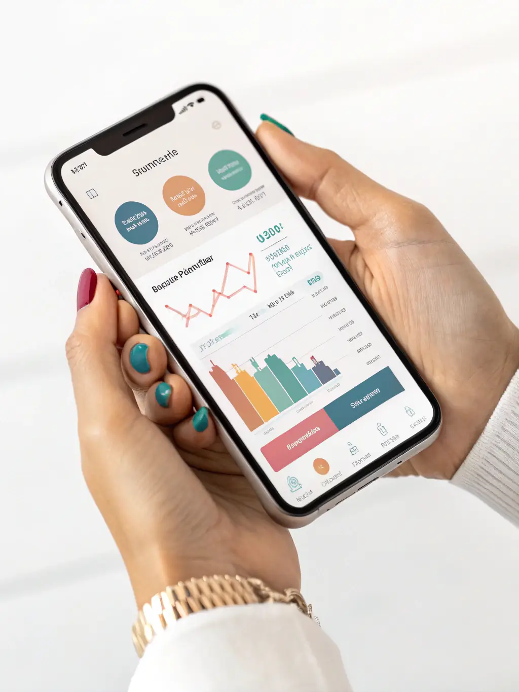 A smartphone displaying a user-friendly investment app interface with real-time market data.
